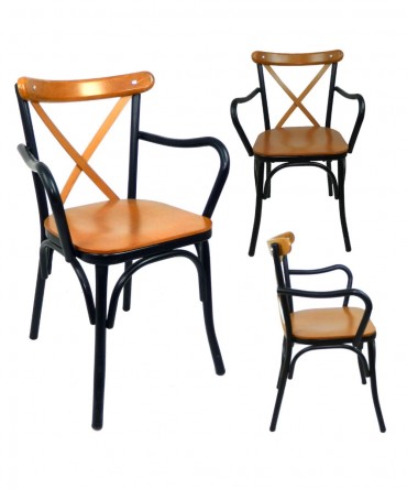 Mutfak Sandalyesi Kollu Tonet Sandalye Bahçe Sandalyesi Cafe Sandalyesi